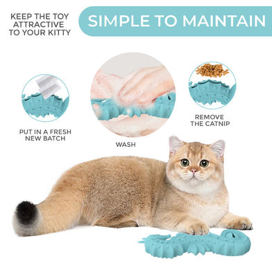 Juguete para Mascotas de Caballito de Mar de Silicona Libre de BPA – Rompecabezas Alimentador Lento y Mordedor para Dentición para Perros y Gatos