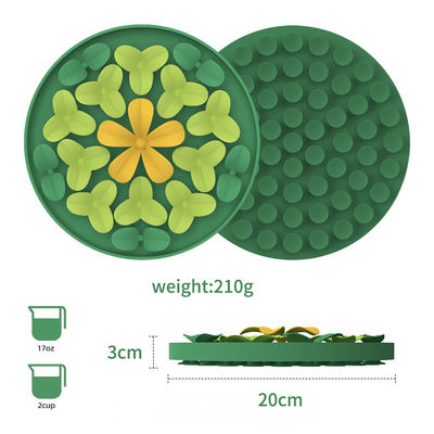 Productos para mascotas de silicona personalizados Flor linda Patrón de silicona para mascotas Perros de alimentación de alimento esterilla de silicona de alimentación lenta almohadilla de lamido esterilla de alimento para perros