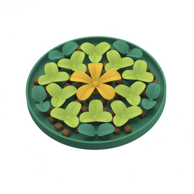 Productos para mascotas de silicona personalizados Flor linda Patrón de silicona para mascotas Perros de alimentación de alimento esterilla de silicona de alimentación lenta almohadilla de lamido esterilla de alimento para perros