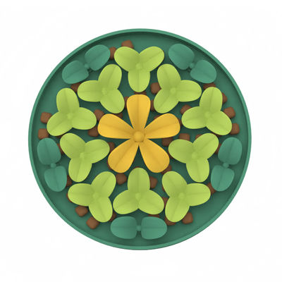 Productos para mascotas de silicona personalizados Flor linda Patrón de silicona para mascotas Perros de alimentación de alimento esterilla de silicona de alimentación lenta almohadilla de lamido esterilla de alimento para perros
