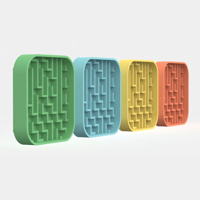 Personalizado Laberinto lindo patrón de silicona mascota perro alimento de alimentación colchoneta de silicona de alimentación lenta almohadilla de lamido