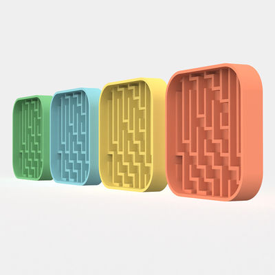 Personalizado Laberinto lindo patrón de silicona mascota perro alimento de alimentación colchoneta de silicona de alimentación lenta almohadilla de lamido