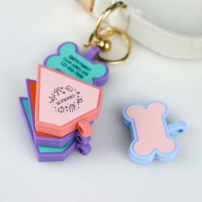 PAISEN Etiquetas personalizadas personalizadas para perros Código QR grabado en 3D Perros Collar de gato Etiqueta de silicona para mascotas