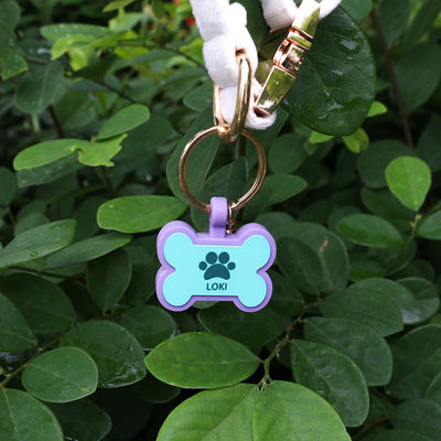 PAISEN Etiquetas personalizadas personalizadas para perros Código QR grabado en 3D Perros Collar de gato Etiqueta de silicona para mascotas