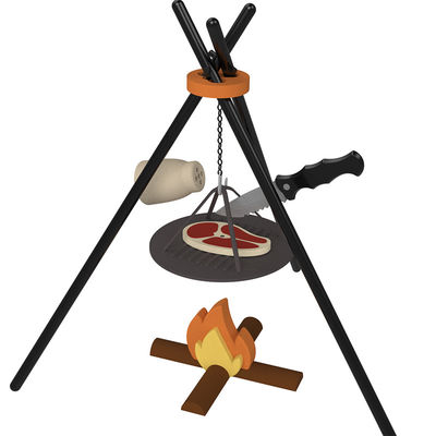 Logotipo personalizado 19 PC Silicona Fingir BBQ Grill Juego Cocina Cocinero Juguete Mini Chef barbacoa Juego de roles Set Niños Juguetes de cocina Regalo