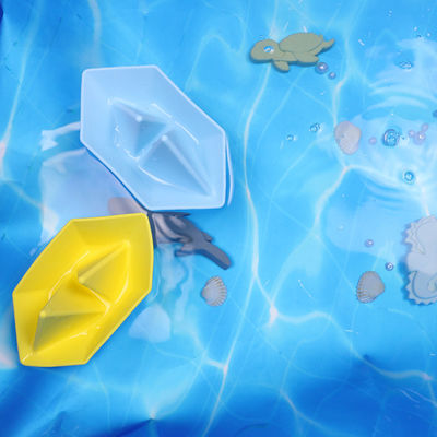 Nueva llegada BPA seguro silicona bañera juguetes de barco fácil de limpiar niños juegos de baño juguetes de baño de silicona educativo niños