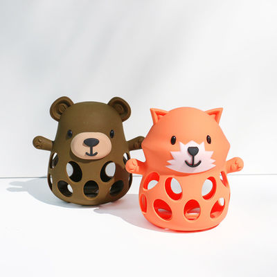 PAISEN Guante para dientes de oso Unisex Regalos personalizados para recién nacidos libres de BPA Bonitos juguetes para dientes de silicona en forma de animal Dientes blandos para bebés