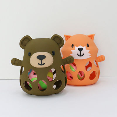 PAISEN Guante para dientes de oso Unisex Regalos personalizados para recién nacidos libres de BPA Bonitos juguetes para dientes de silicona en forma de animal Dientes blandos para bebés