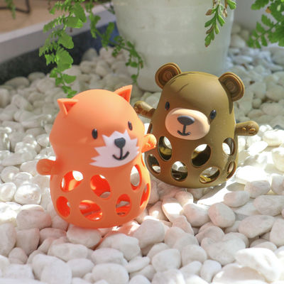 PAISEN Guante para dientes de oso Unisex Regalos personalizados para recién nacidos libres de BPA Bonitos juguetes para dientes de silicona en forma de animal Dientes blandos para bebés