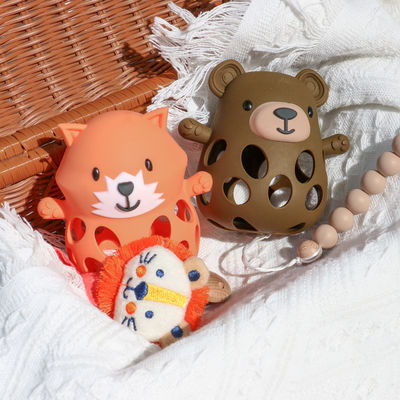 PAISEN Guante para dientes de oso Unisex Regalos personalizados para recién nacidos libres de BPA Bonitos juguetes para dientes de silicona en forma de animal Dientes blandos para bebés