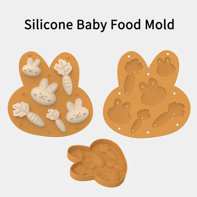 Silicona Bebé Frutas Comida Comedor de bandeja Contenedor de hielo Cubo de bandeja fabricante de comida casera para bebés Leche materna Muela de hielo para dientes