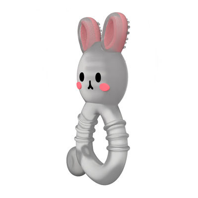 2025 Fabrica Conejo Diseño lindo Transparente Sensorial helado congelable Silicona bebé Teether lleno de agua