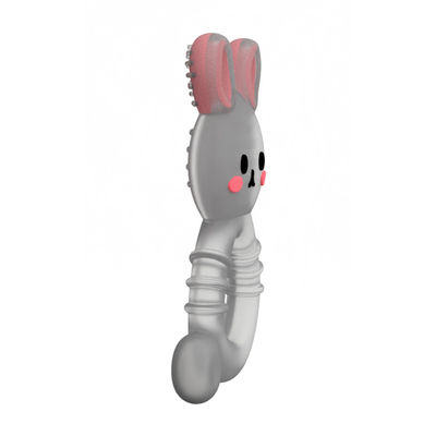 2025 Fabrica Conejo Diseño lindo Transparente Sensorial helado congelable Silicona bebé Teether lleno de agua