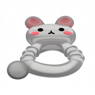 2025 Fabrica Conejo Diseño lindo Transparente Sensorial helado congelable Silicona bebé Teether lleno de agua