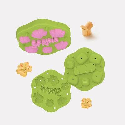 PAISEN Flor de primavera de silicona Fruta para bebés Alimentos de alimentación Leche materna Popsicle Molde para el alivio de la dentición Refrigerador de bandeja con tapa