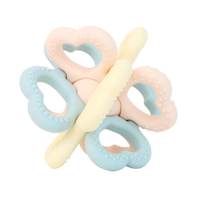 2025 Nuevo anillo de silicona personalizado suave 3D para niños juguete de cascabel para bebés juguete de dientes sin BPA de calidad alimentaria juguetes de dientes suaves para juguetes