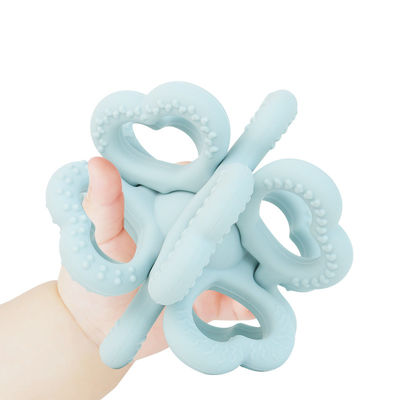 2025 Nuevo anillo de silicona personalizado suave 3D para niños juguete de cascabel para bebés juguete de dientes sin BPA de calidad alimentaria juguetes de dientes suaves para juguetes
