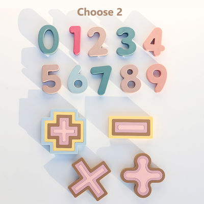 Unisex no tóxico silicona preescolar Bloques de construcción educativos digital juego computacional conjunto para la adición y la sustracción de aprendizaje