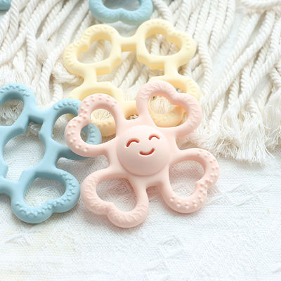 PAISEN BSCI Rattle Baby Teether Bola de juguete sin BPA Bola blanda de silicona fácil de sostener Teether para bebés de 6 meses de edad +
