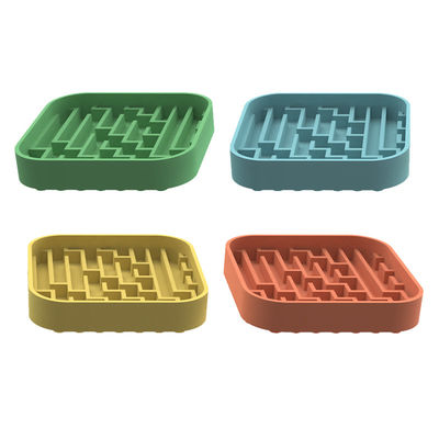 Fabricante de mascotas personalizadas Silicona Lick Mat Perro mascota gato Slow Feeder Dowl Mat Perro alimento plegable tazón Slow Feeder Dowl