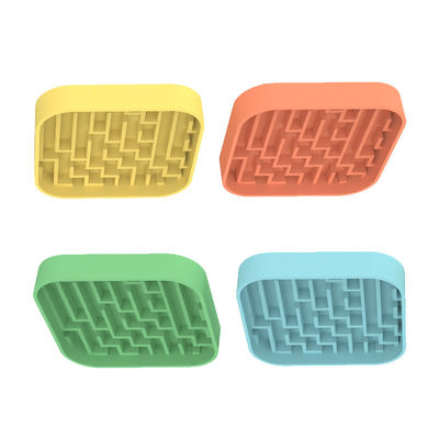 Fabricante de mascotas personalizadas Silicona Lick Mat Perro mascota gato Slow Feeder Dowl Mat Perro alimento plegable tazón Slow Feeder Dowl