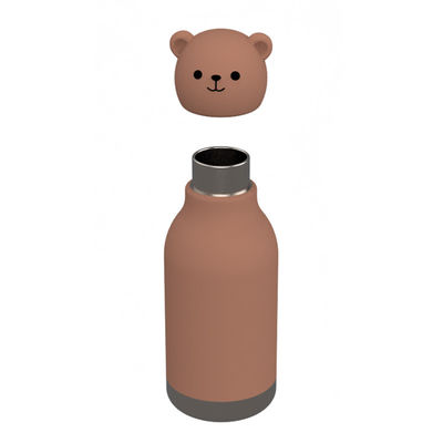 Diseño de oso original personalizado de calidad alimenticia silicona 304 de acero inoxidable Niños de vuelta a la escuela cumpleaños Tazas de agua para niños Taza de entrenamiento