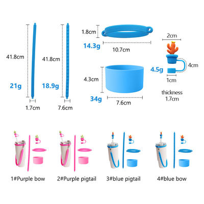 Eslingas personalizadas de silicona de cordón de mango para tumbler personalizadas antiderrapante etiqueta de taza Sippy botella de agua llevar accesorios de barra de correa