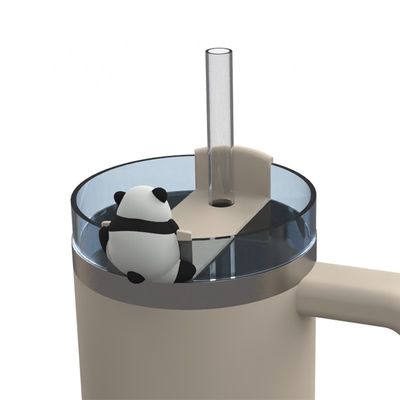Accesorios para bares Bonitos dibujos animados Panda Conejo Conejo Cerdo Diseño BPA Libre Silicona de grado alimenticio Aceesoreis para botellas Tumblers